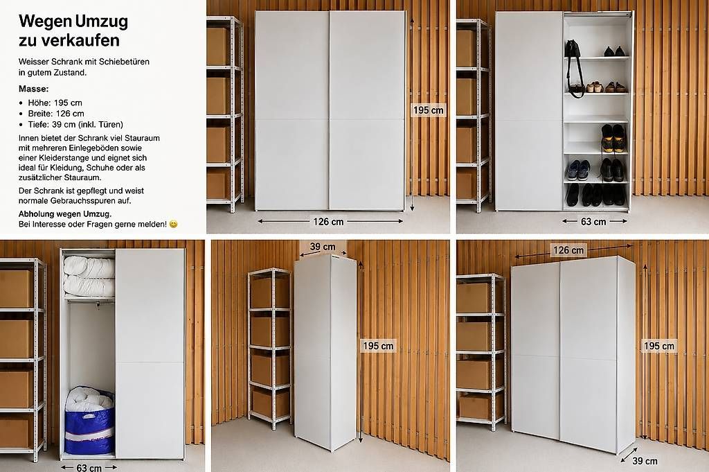 Armadi: Gebrauchter Schwebetürenschrank – Usato da Niederglatt ZH venduto da dor_85jh