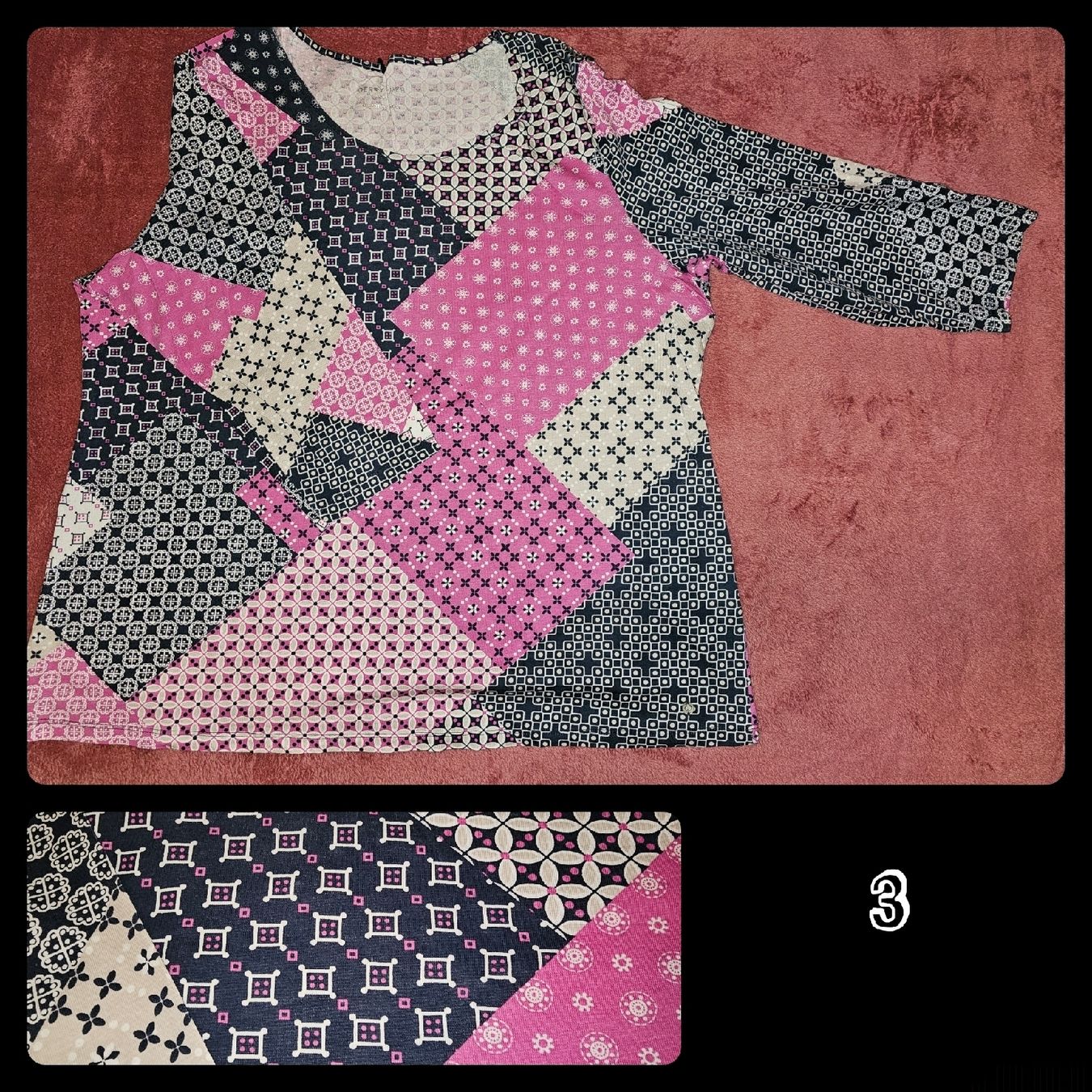 Gerry Weber Top: Langarm-Basic, pink-blau-beige, Gerry Weber, 46, NEU – Nuovo (secondo la descrizione) da Heiden venduto da Taronia