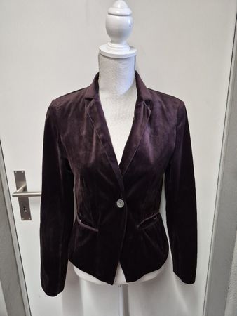 NILE Collection Samt-Blazer Gr. S, bordeaux