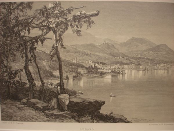 Gemälde: LUGANO - Quadro stampa. - cm 38x31 – Gebraucht aus Pambio Noranco von Pol69 1