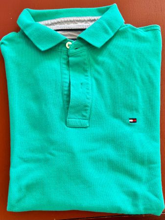 Tommy Hilfiger Polo M türkis 100% Baumwolle