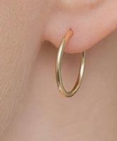Gold-Creolen "Créoles Fino" 14karat Gold 1,8cm