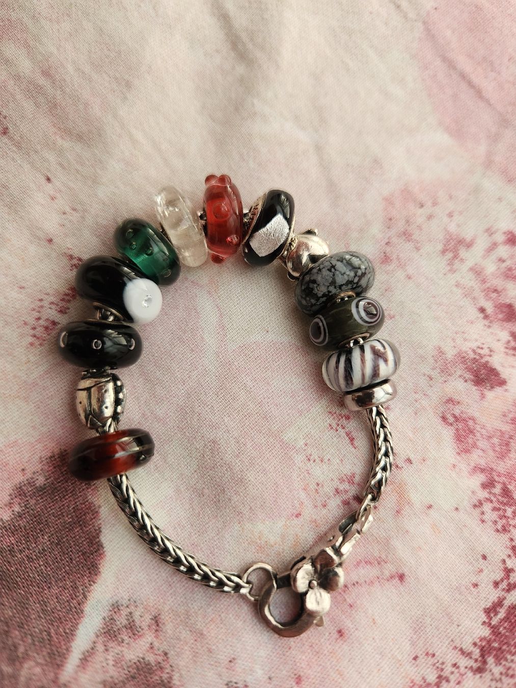 Bracciali & Braccialetti: 2x originale Trollbeads Armbänder 925S LAA mit Glas-, Silber – Usato da Brunnen venduto da Gari99 2