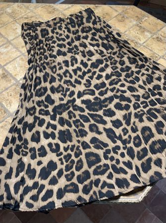 Gonna a pieghe stampa leopardo taglia unica nuovo