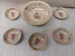 Vintage Kerafina Porzellan Bavaria Bowl Set