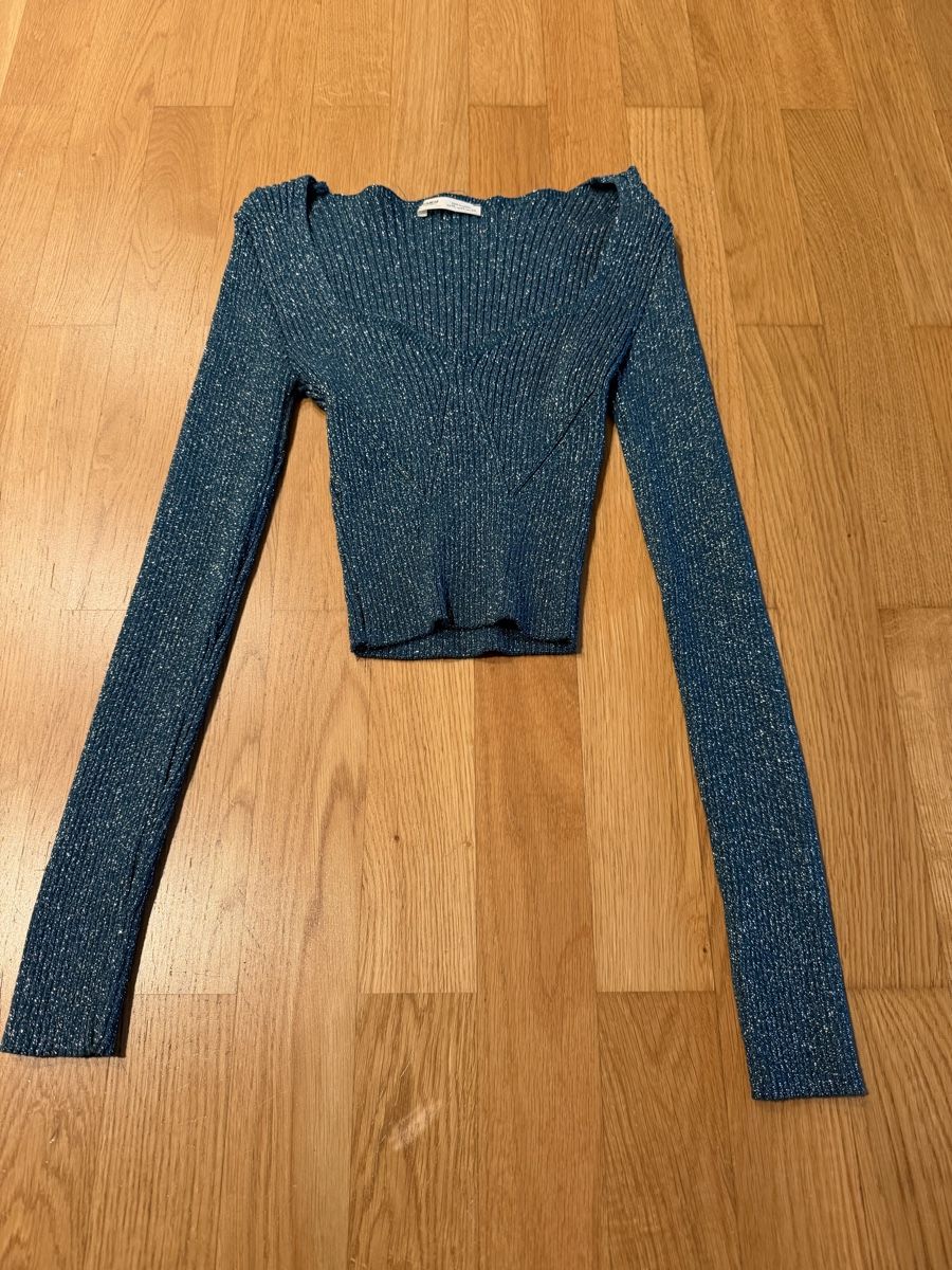 Pull&Bear Maglioni & Felpe: 🖤Pull&Bear Glitzer Strickpullover, türkis, Gr. M🖤 – Usato da Dübendorf venduto da Foreverchild