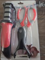 Küchenhelfer Set: Schere, Schäler, Messerschärfer, Neu! (52)