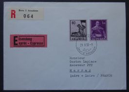 FDC franz. ZNr.  339 + 341, BEFUND, SBK 650.00