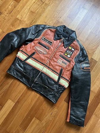 Redskin vintage Lederjacke moto Giacca chaqueta Racing