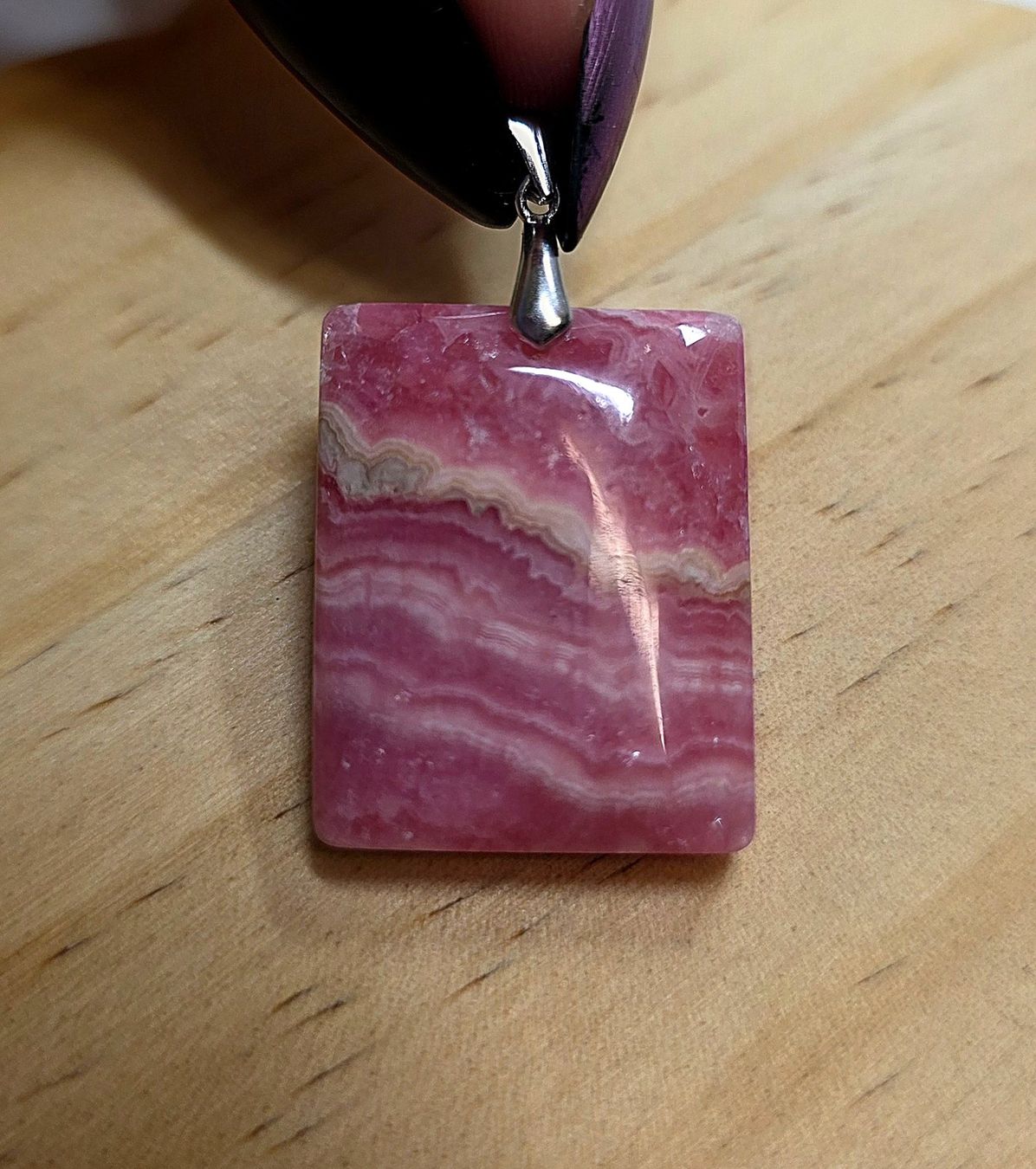 Minerali & Pietre curative: Rhodochrosit Anhänger mit Metallöse – Nuovo (secondo la descrizione) da Matzingen venduto da Shay_Crystalz 1