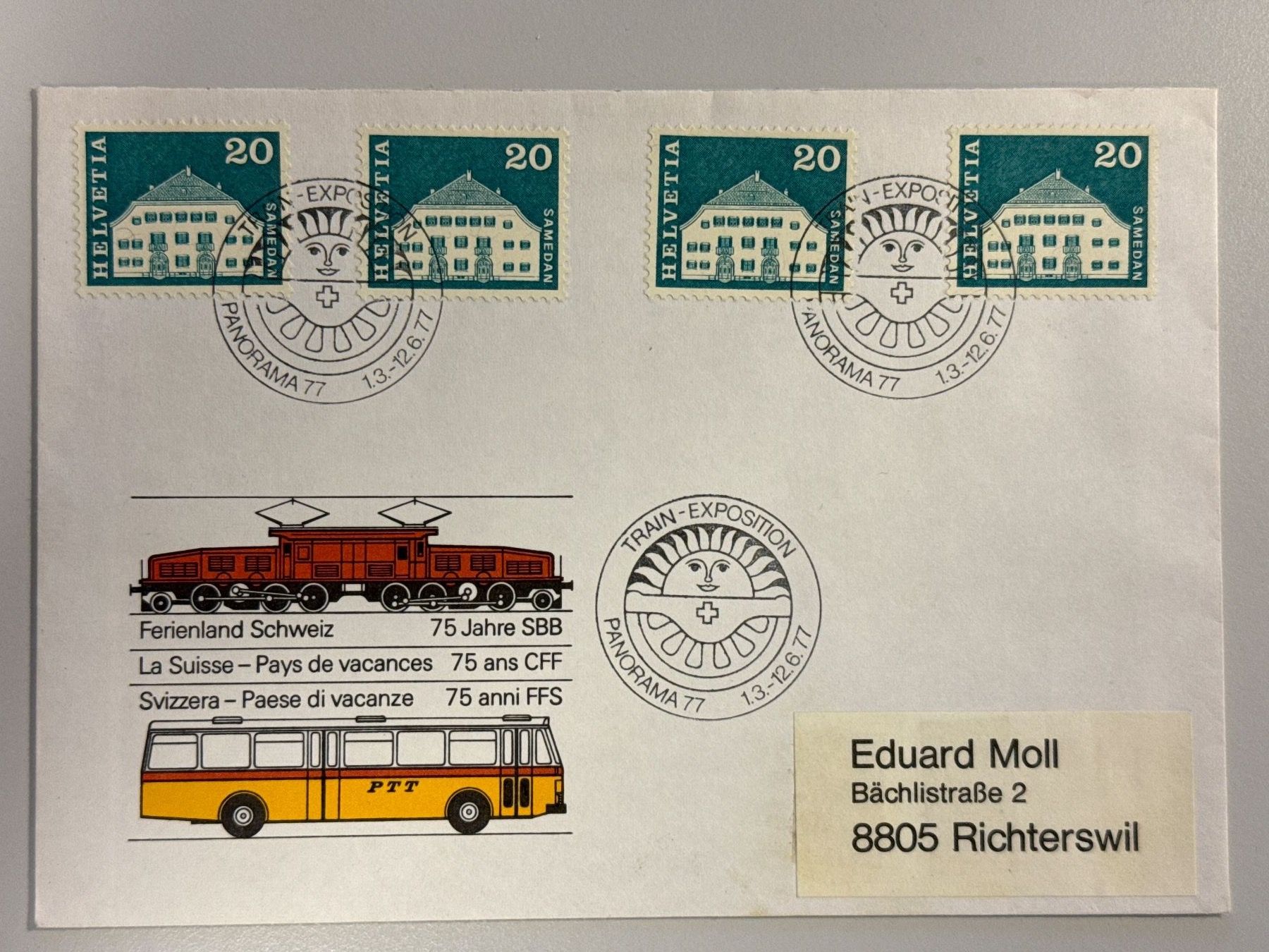 Tutti i francobolli: 1977 Illustrierter Bahnhofbrief – Usato da Küssnacht am Rigi venduto da POSTOMASTER