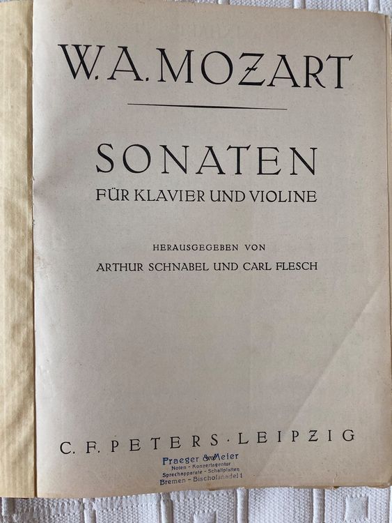 Livres: Mozart Sonaten für Klavier und Violine – D'occasion à Bünzen par margretsch