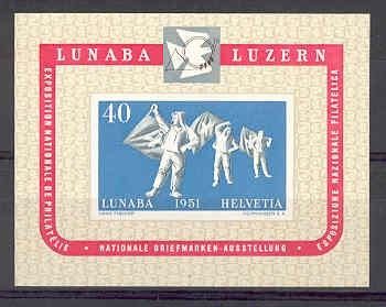 Tous les timbres: 1951 LUNABA Block ungebraucht – D'occasion à Winterthur par Kyoung