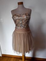 Kleid / Tüllkleid / Partykleid / Gold / Pailletten Gr. S
