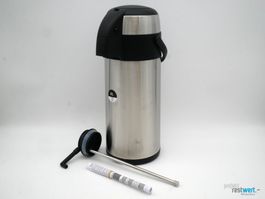 FS-STAR Pumpkrug Airpot Thermoskanne 5 L Silber