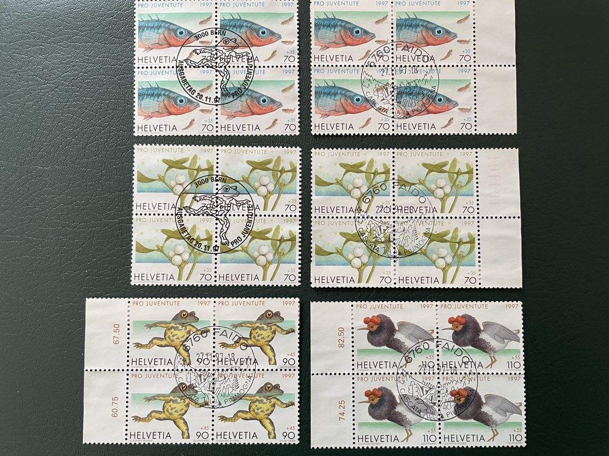 Tutti i francobolli: Pro Juventute 1997 Ortstempel – Usato da Faido venduto da Luca555