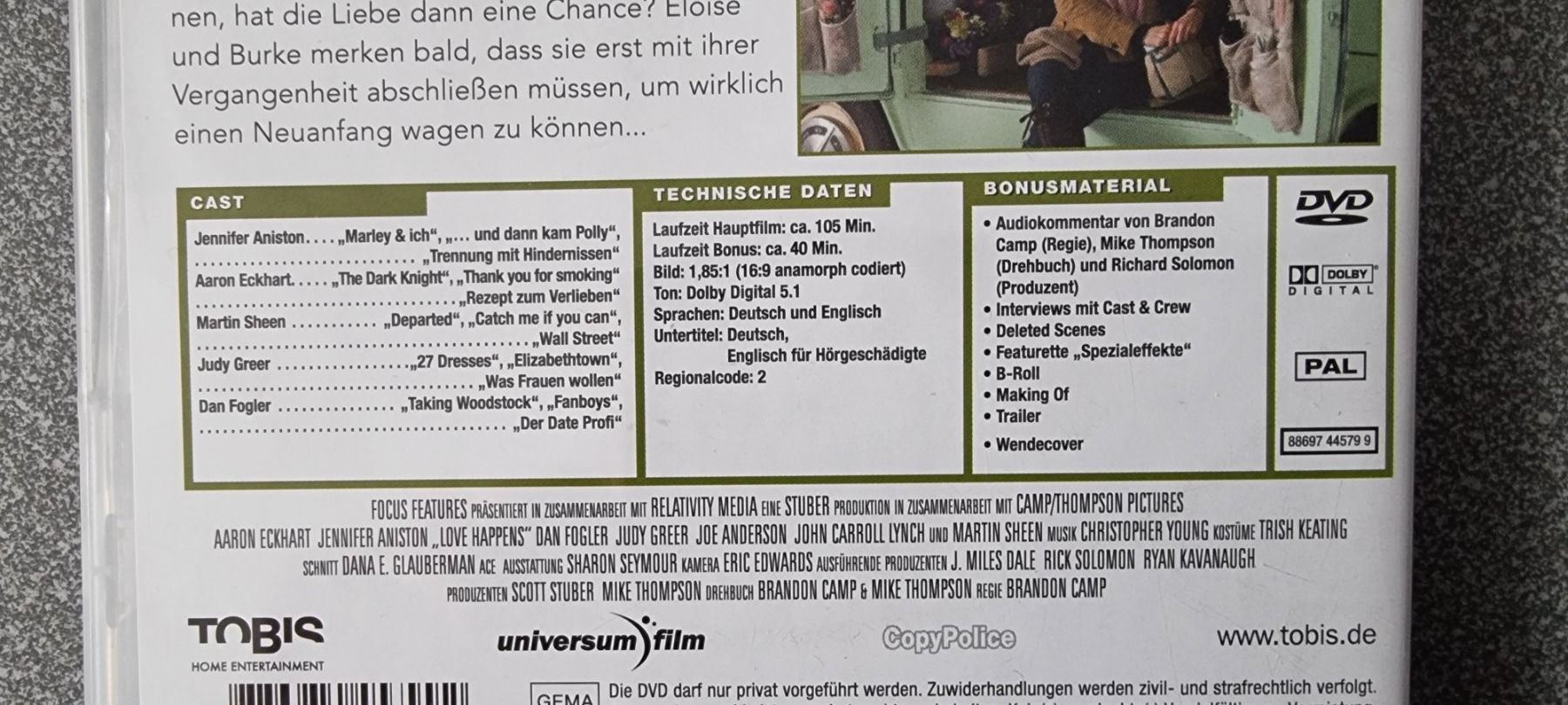 Tutti i DVDs: DVD Love Happens - Jennifer Aniston – Usato da Oetwil am See venduto da fineli2 1