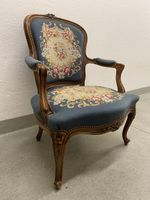 Antiker Gobelin Sessel Louis XV-Stil