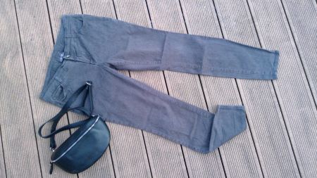 Pantalon gris foncé avec motifs YESSICA, taille 40 (87cm)