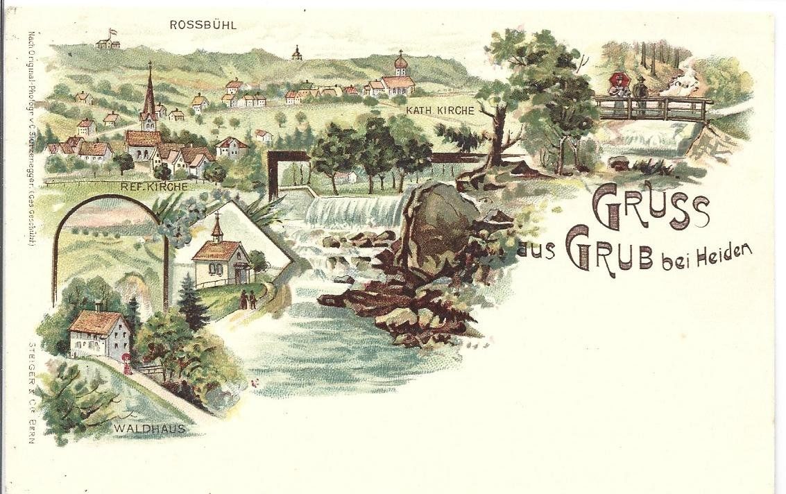 Cartoline postali: Litho Grub bei Heiden – Usato da Appenzell venduto da mai25