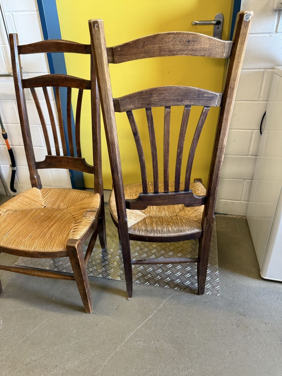 Sedie: Rustikale Stühle, 2 Stk. mit Strohsitzen, Vintage Look! – Usato da Strengelbach venduto da RaenAntikDesign 4