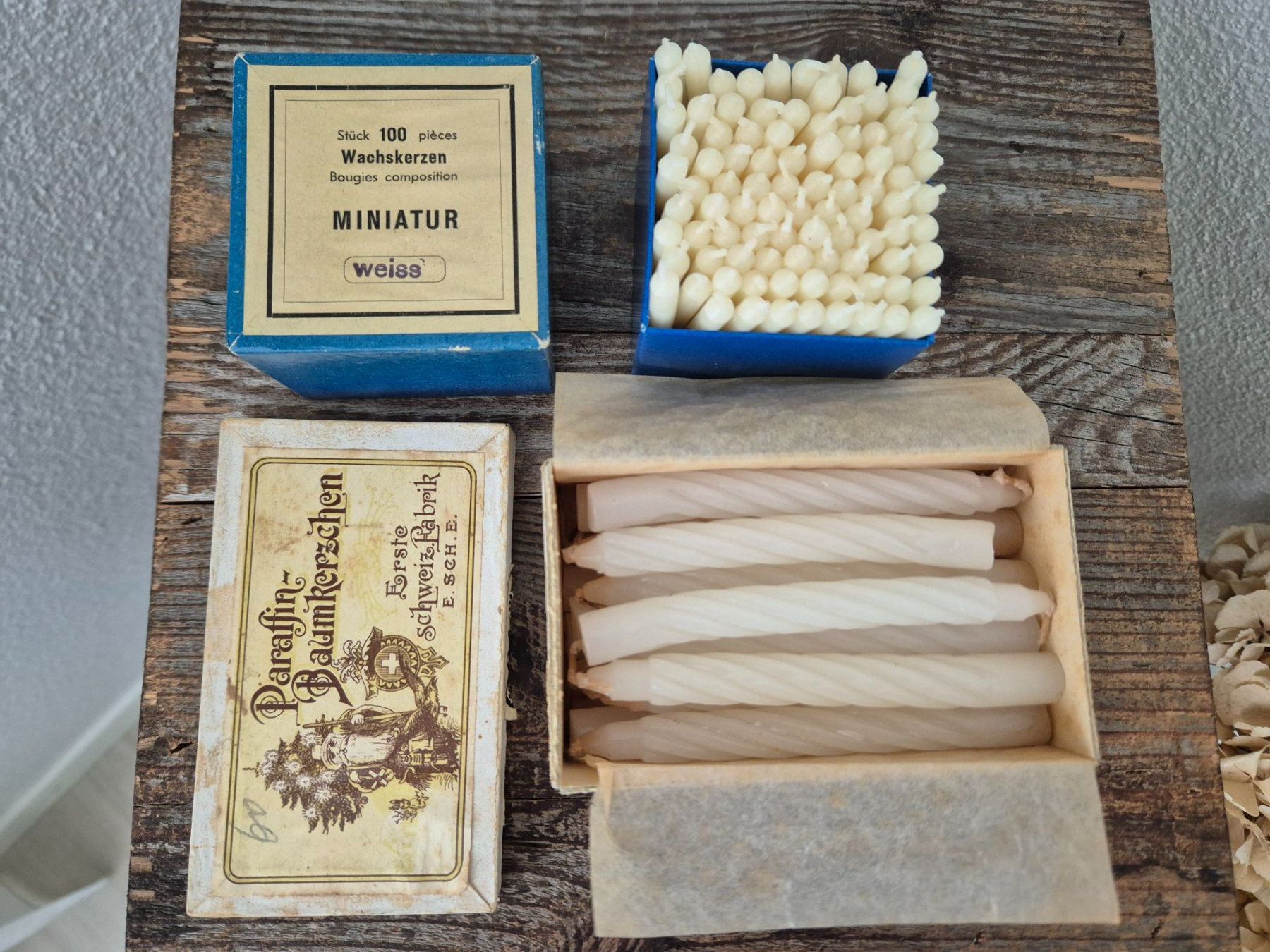 Candele: Alte Wachs- und Paraffinkerzen / Vintage – Usato da Berg SG venduto da Bolle01 1