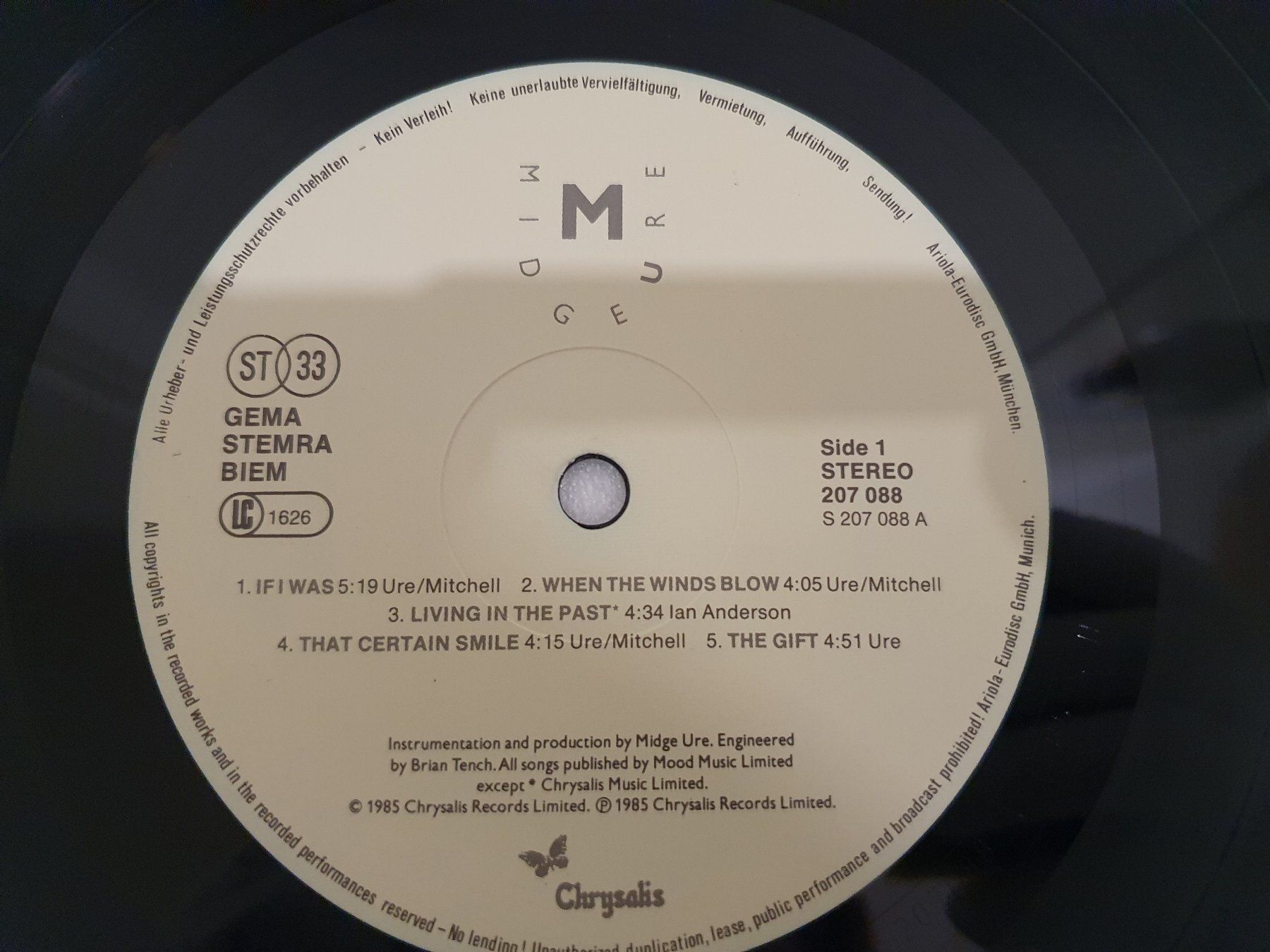 Schallplatten: Midge Ure – The Gift – Gebraucht aus Uster von Vinyl-Leidenschaft 3