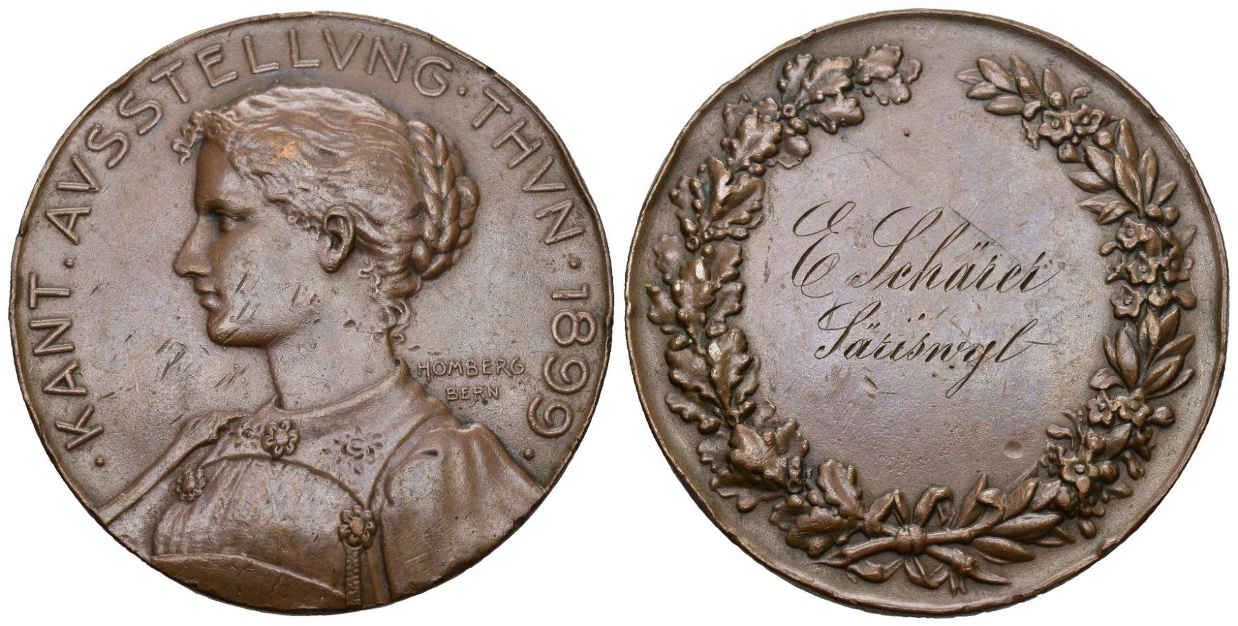 Medaglie: Thun 1899 Medaille – Usato da Bern venduto da numismatictops