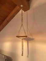 Makramee Hängeablage aus Holz beige neuwertig
