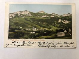 Brülisau mit Kamor und Hohen Kasten 1901
