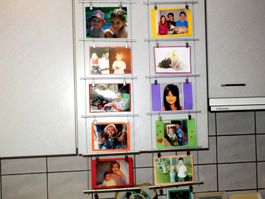 2 x Fotovorhang für je 6 Fotos, Postkarten oder Dokumenten