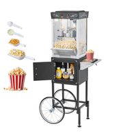 Popcornmaschine Popcornautomat mit Kessel & Wagen, 800 W