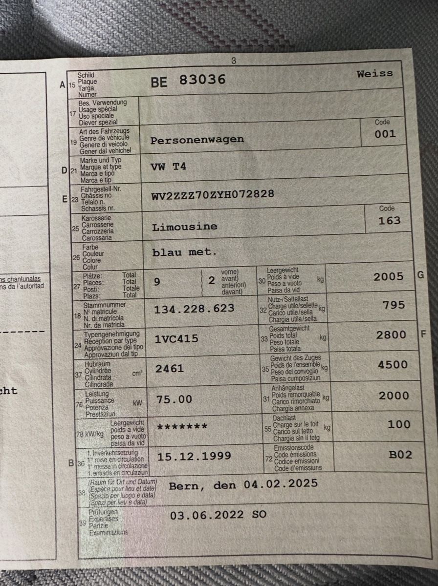 VW Camping Fahrzeuge: VW T4 / 1999 / 2,5 TDI – Gebraucht aus Koppigen von Marilu88 9