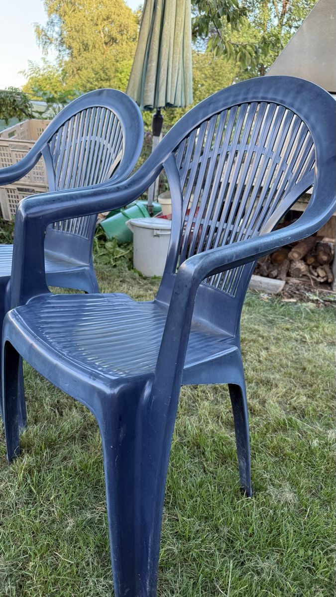 Stühle: blaue Gartenstühle – Gebraucht aus Root von Jana_Ma 1