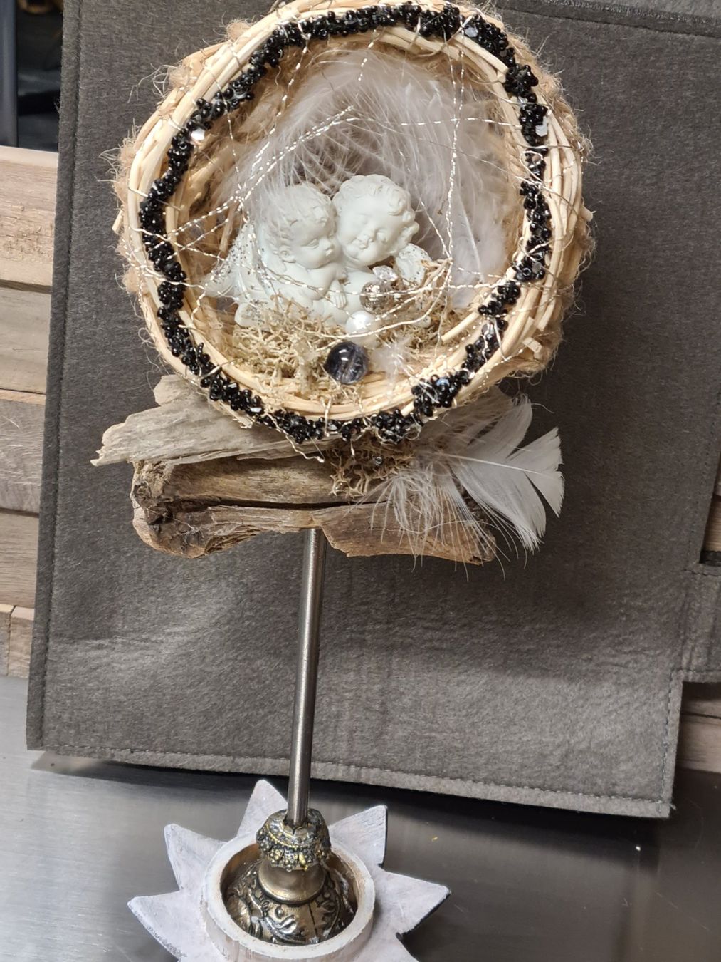 Tutte le decorazioni: Weihnachtsdeko mit Engel, Handarbeit – Nuovo (secondo la descrizione) da Amriswil venduto da kleindeko 2