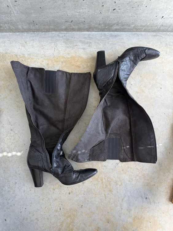 Damenschuhe: Bottes vintage cuir noir 37 Stiefel Stivali Boots US 6 UK 4 – Gebraucht aus Gipf-Oberfrick von SecondHandMisc 3