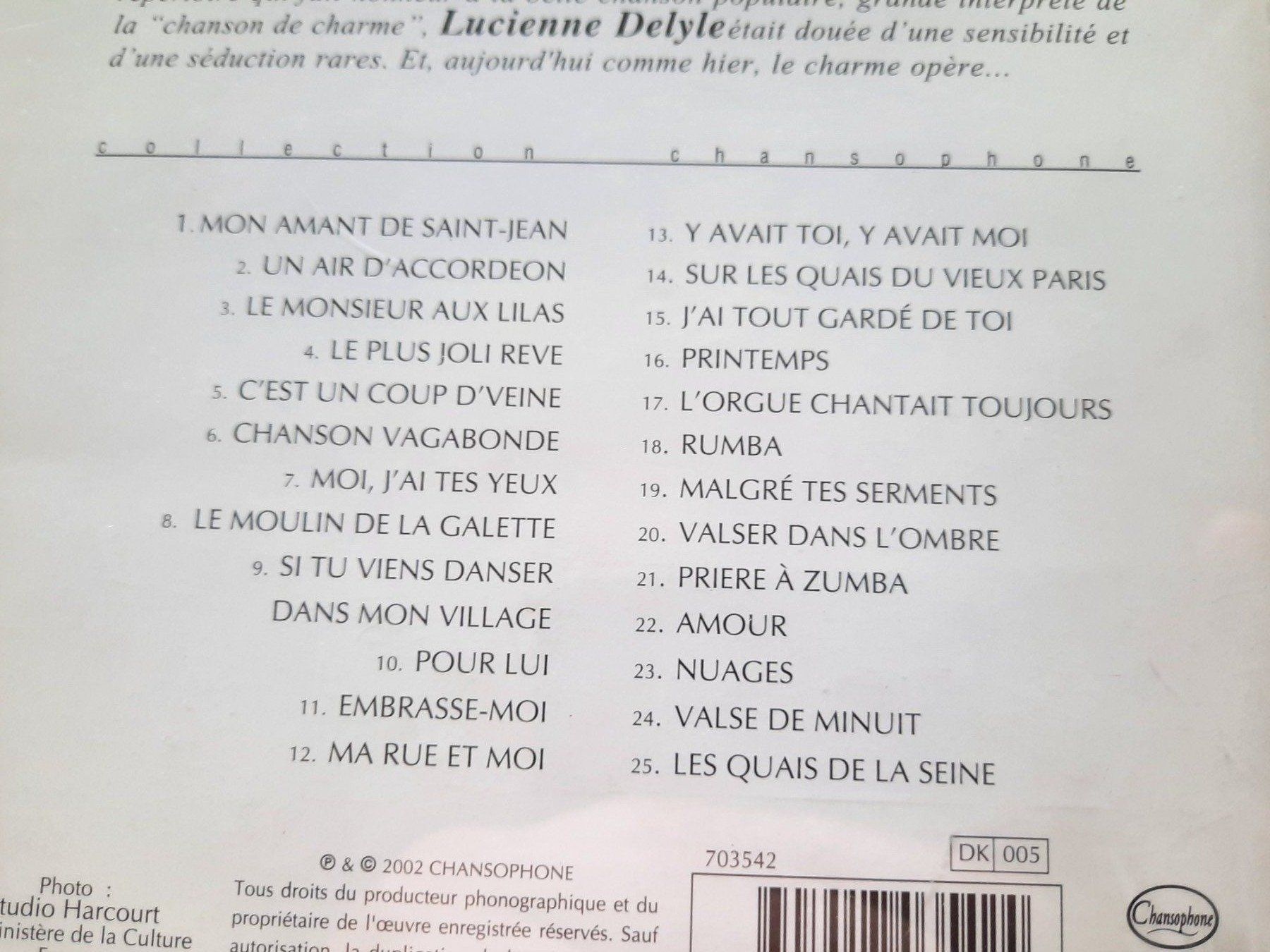 CDs: Cd Lucienne Delyle - Mon amant de Saint-Jean – Gebraucht aus Pully von bro_n52j 2