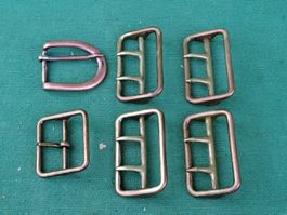Schnallen Set Messing 6 stück gebraucht