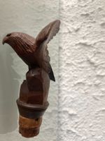 Holz-Flaschenstopfen mit Adler - Handgeschnitzt! 🦉🍷