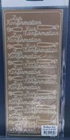 Aufkleber "Zur Konfirmation" Gold / Neupreis 3.40
