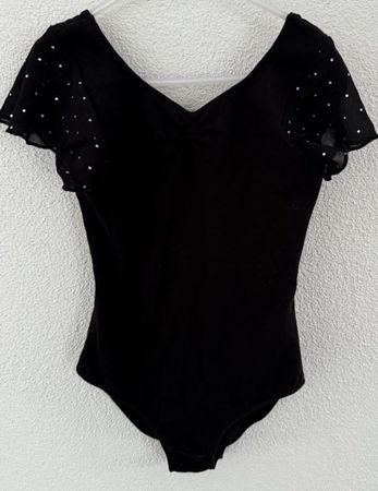 Bloch Ballettanzug, Gr. 140 12, Schwarz, für kleine Tänzerin