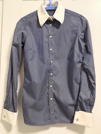 Thomas Pink London Chemise Femme EUR 32 Bleu Blanc Rayée