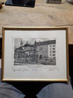 Kupferstich Karlstor St. Gallen von K. Kuster gerahmt