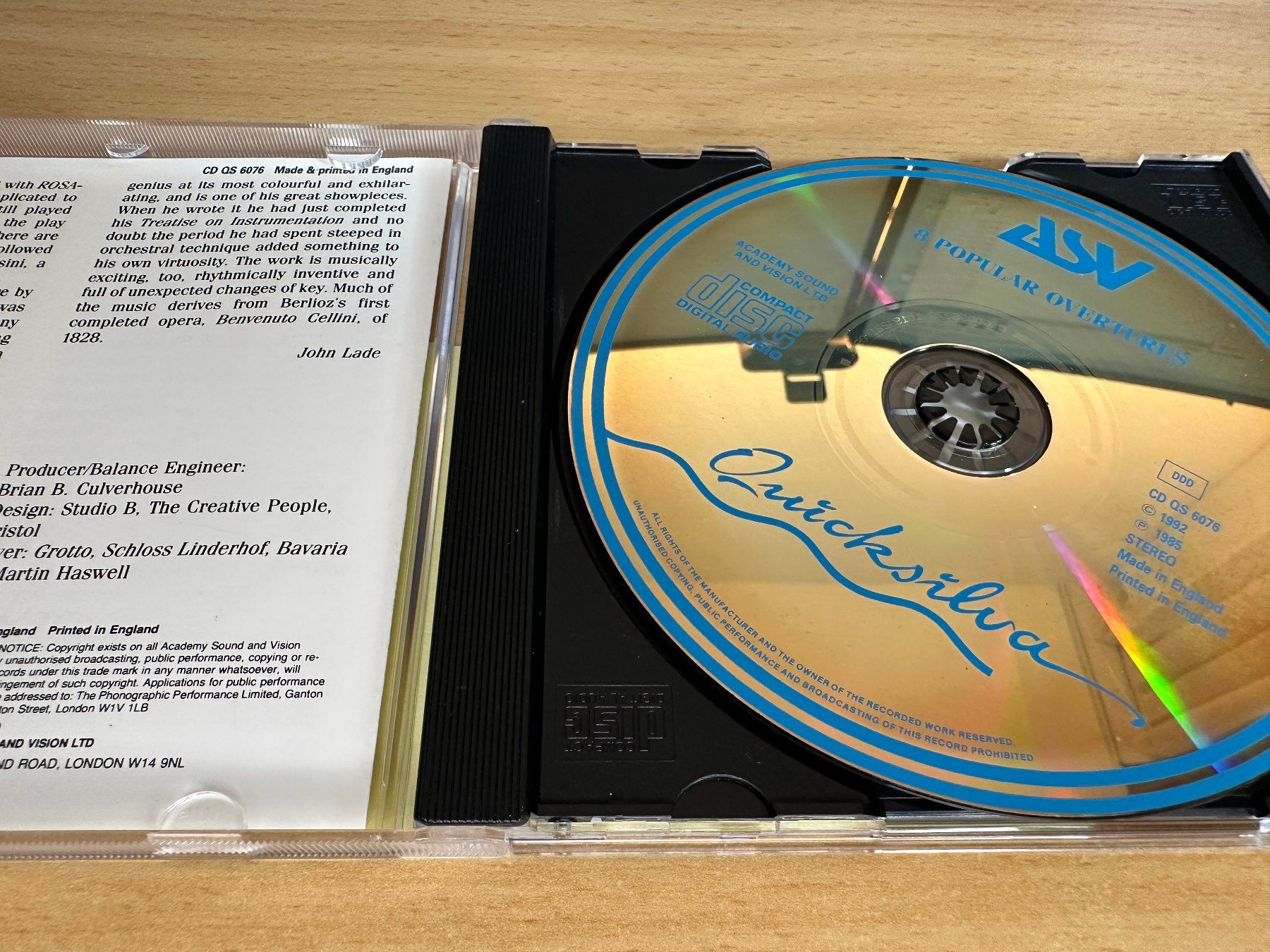 CDs: 8 Popular Overtures - Royal Philharmonic Orchestra - Batiz – Gebraucht aus Rikon im Tösstal von Alpenmutz 2