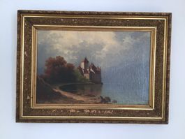 Oelgemälde Schloss Chillon 1896