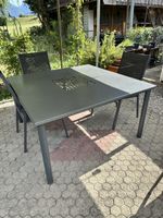Gartentisch Metall quadratisch anthrazit