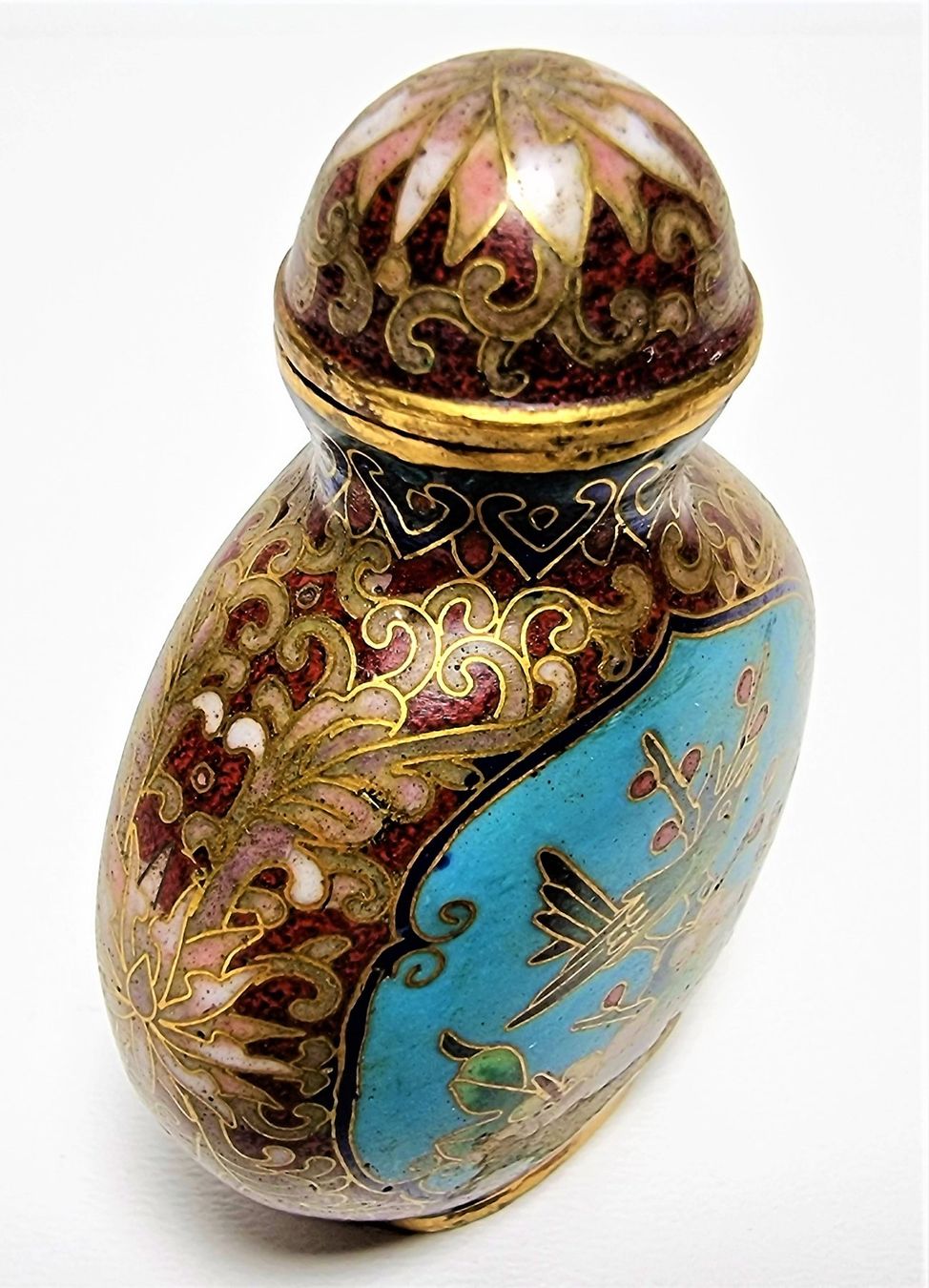 Tutte le decorazioni: Antike Cloisonné Schnupftabakdose mit Deckel, China – Usato da Emmenbrücke venduto da Lenssen 6
