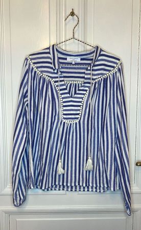 blouse rayée bleu et blanc Opulence