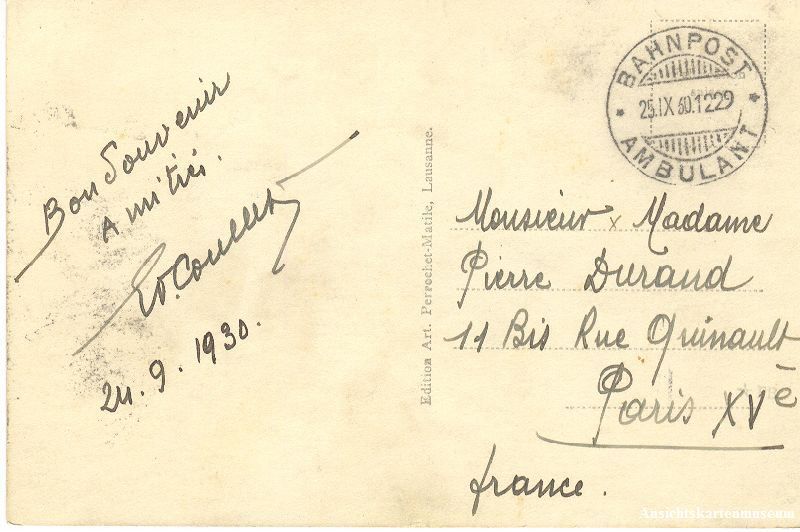 Cartoline postali: Nyon - Pointe de Promentoux +1930 – Usato da Emmenbrücke venduto da teestube 1