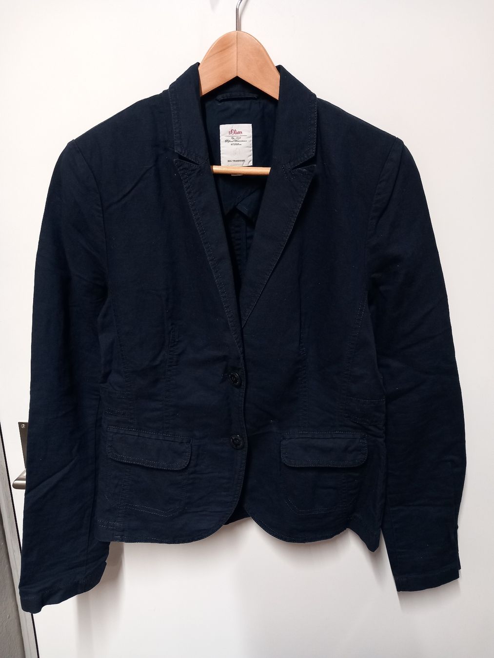 S.Oliver Giacche: S.Oliver Leinenblazer Gr.38 elegant, marine – Usato da Gwatt (Thun) venduto da umwelt-brocki